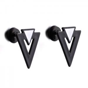 China New arrival fashion double triangular design korea stud earrings supplier