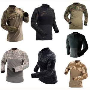 China Quick Dry Custom Outdoor Clothing , Hunting Short Sleeve Combat Shirt Portable supplier