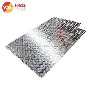 China 3Bar 5Bar Aluminum Checkered Plate 1050 Non Slip Aluminum Embossed Sheet supplier