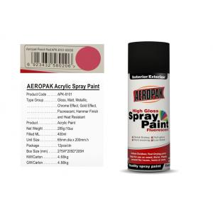 Peach Red Color Aerosol Spray Paint Good Adhesiveness For Lamp / Picture Frame