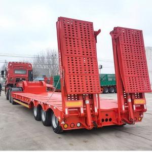 China 40ft 45ft Truck Semi Trailer ABS Brake 2-4 Axles Low Bed  Semi Trailer supplier