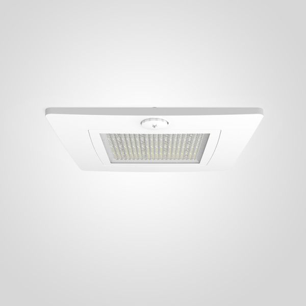 AC100-277V Input Voltage LED Canopy Light with Fixture Dimensions L470*W470*H150mm and 90% Power Efficiency
