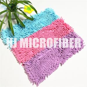 100% Polyester Material Fluffy 18" Chenille Wet Mop Pad , Microfiber Mop Refill Pad