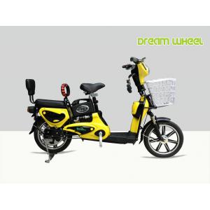 China 32KM/H 16 Inch Electric Motor Bike Scooter 48V 450W Dual Seat Digital Panel supplier
