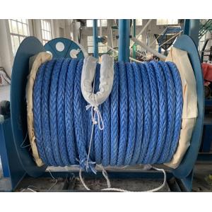 China 30mmx220m Blue Uhmwpe Rope 12 Strand Marine Braided Spectra Cord supplier