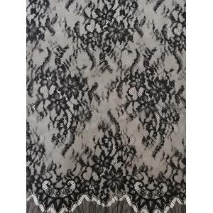 Flower Black French Chantilly Lace Fabric Home Textile Curtain Lace