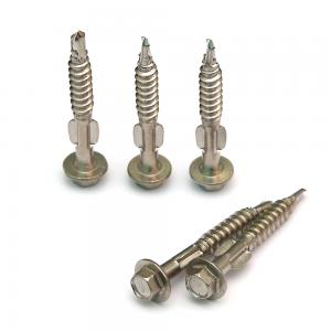 China Winged Drill Screw , A2 304 Stainless Steel TEK Self-Drilling Screws , Hex Flange Head supplier