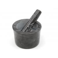 China Polished Marble Granite Stone Mortar And Pestle Set For Kitchen Grinding Herb Spices on sale