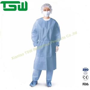 Thumb Loop High Fluid 18gsm 40gsm Disposable Nonwoven Isolation Gown