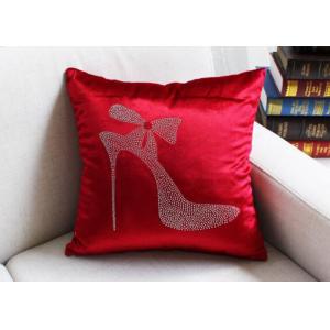 China High Heels Red Cushion Cover Luxury European Favor  Seat Chair Pillow Cover Velvet Square Pillowcase supplier