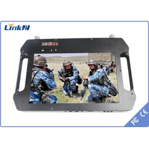 Handheld COFDM Video Receiver with 10.1" Display Battery Powered AES256 Encryption FHD CVBS H.264