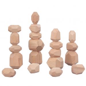 Montessori Nordic Wooden Stone Stacking Game Creative Wood Toys