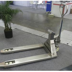 Mobile Hand Pallet Jack With Weight Scale 5500 Lb Stainless Steel Material