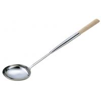 China Hotel Stainless Steel Cookwares Soup Ladle 15cm Wood Handle ISO Approved on sale