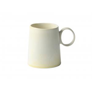 Ivory Reactive 14OZ Custom Ceramic Coffee Mugs Organic Shaped Custom Printed Coffee Cups