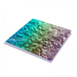China 3D Color Stamped Finish Water Ripple Wave Stainless Steel Sheet supplier