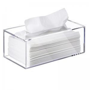 China Transparent tissue box acrylic tissue box holder rectangular bathroom tissue dispenser decorative box supplier