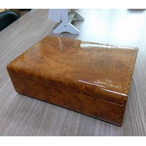 Wooden Jewelry Box, with Luxury High Gloss Lacquered, Gold Printed Logo
