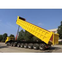 3 Axles Tipping Semi Trailer Truck For Mining And Construction 60-80 Tons