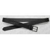 China Old Silver Buckle Black PU Belt For Mens With Punching Patterns Decoration wholesale