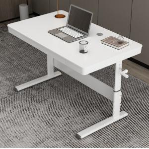Multifunctional Lift Top Coffee Table with Storage and White Buff Wooden Grain Finish