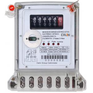 Compact 2 Phase Wireless Watt Meter Poly - Carbonate Durable Amr Electric Meter