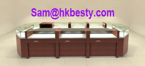 regular jewellery display kiosks customized color size