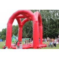 China Safe 4 Person Adult Inflatable Games Red Inflatable Bungee Jumping on sale