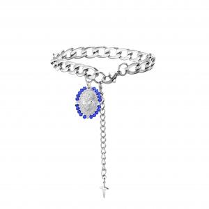 China 925 Neutral Sterling Silver Chain Bracelet Crystal Pendant Bracelet Jewelry Oem supplier