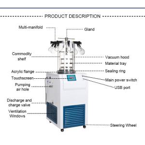 China Laboratory Lyophilizer Vacuum Freeze Dryer Drying Equipment 950w supplier