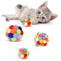 China Interactive Kitten Plush Chew Ball Toys For Teething Chewing Toys on sale