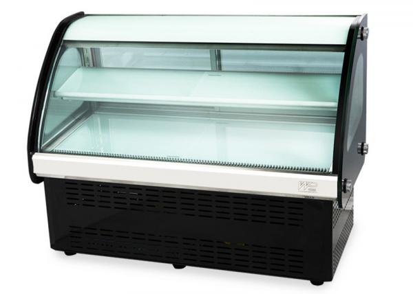 High Humidity Curved Glass Cake Display Cabinet (90cm-120cm) Countertop Food