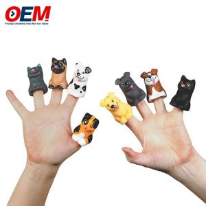 Customized Plastic Animal Shape Finger Toys OEM PVC Toys Made Silicone Kid Toy