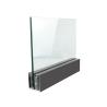 Glass Fenced Geosyncline U Channel Railing with Geosyncline and Frameless Design