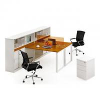 China Good sale melamine particle board wood veneer office furniture white office desk on sale