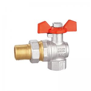 China Threaded Wash Basin Brass Angle Valve Nickel Plated AV1011-MF supplier