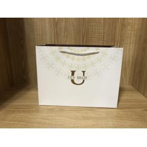 Custom CMYK Printing Cardboard Shopping Bags With Nylon Rope Handle