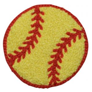 China Chenille Softball Patch - Sports Ball, Letterman Jacket Badge 2-3/8 (Iron on) supplier