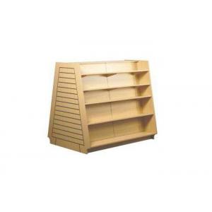 China Stacked Type Wood  Slatwall Display Stand Freestanding Space Saving For Retail Shop supplier