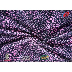 Soft Flower Print Polyester Spandex Velvet Fabric For Baby Blanket 220gsm
