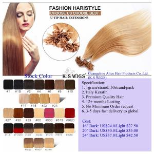 Premium Quality 100% Brazilian Nail Tip remy hair extension