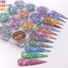 China Laser Rainbow Nail Glitter , Cosmetics Holographic Iridescent Glitter wholesale