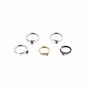 New Style Body Piercing Jewelry Synthetic Opal Nose Hoop Rings Set