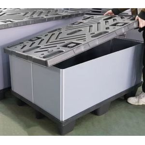 China カスタマイズされたプラスチックパレットコンテナ 光沢のあるパレットプラスチックボックス 輸送と保管に適した耐荷重 wholesale