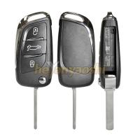 China Peugeot / Citroen 3 Buttons Flip Remote Key Shell with VA2 Blade For PEUGEOT 207 307 308 on sale
