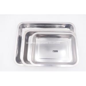 32*22cm Multifunction pure inverted square plate oil pans fruit plate buffet dinner stainless steel kitchenware tray