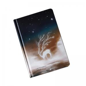 Customized Logo 2022 Creative Luminous Deer Hardback Stationery Gift Notebook Diary Set