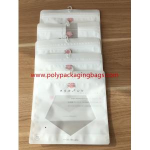 Reclosable Zip lock Poly Bags With Hangers Hook / Plastic Custom Printed Bags