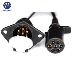 Water Resistant Vision Systems Cable / Trailer Lighting Board Extension Cable 7 Pin Male Female Socket