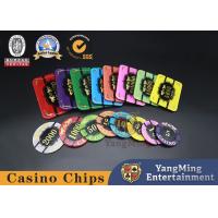 China 40mm Custom Poker Chip Set Casino Table Baccarat Dragon Tiger Acrylic Crystal Gold Plated on sale